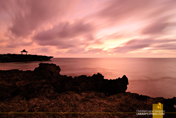 Sunset at Bolinao's Patar Rock Formation