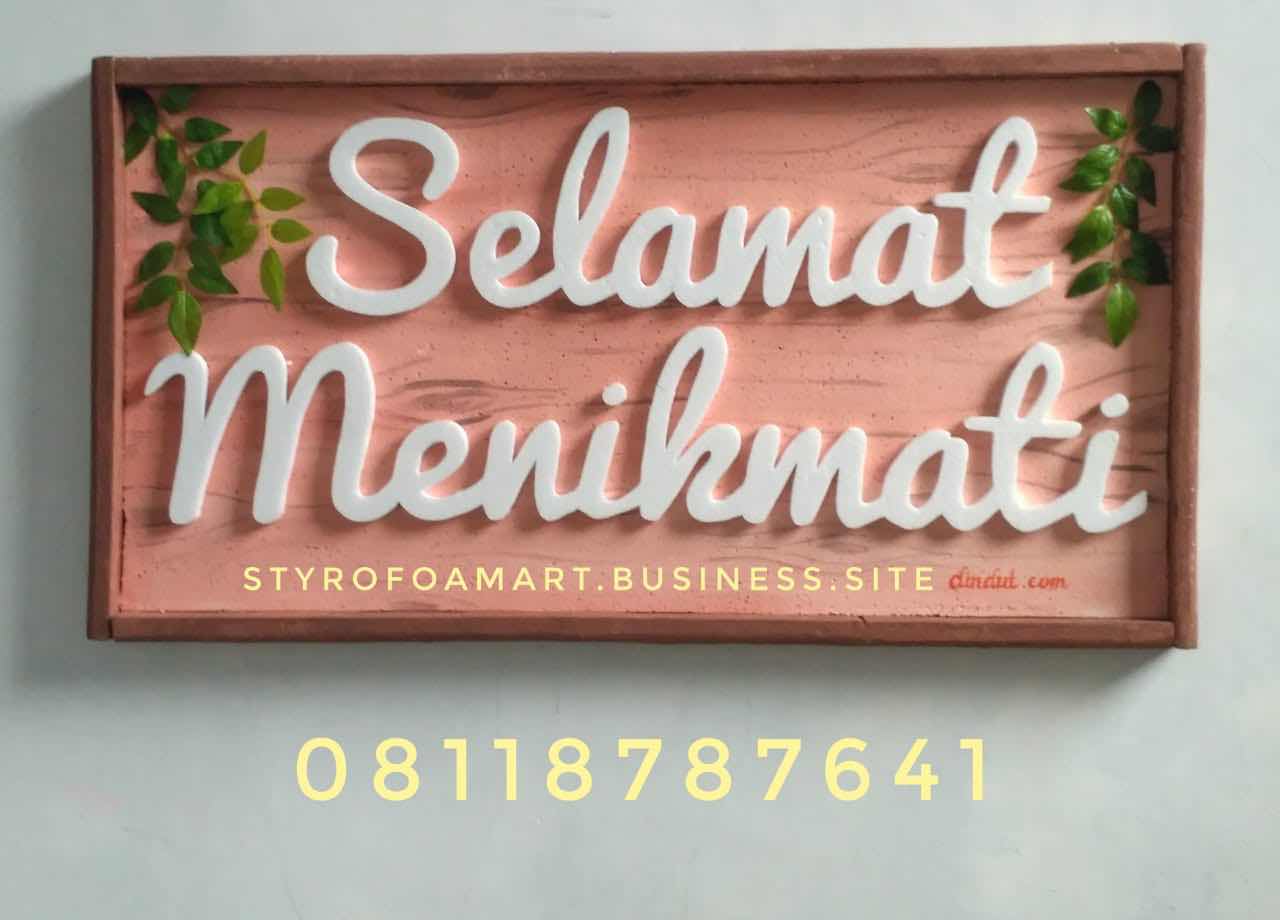  styrofoam  selamat  datang  pernikahan