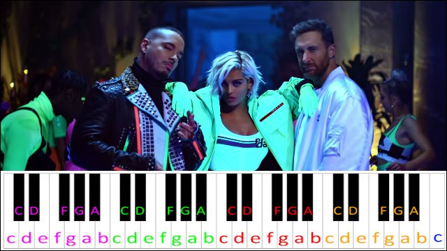 Say My Name By David Guetta Bebe Rexha J Balvin Piano Letter Notes