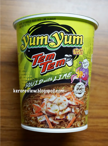 รีวิว ยำยำ บะหมี่ถ้วยกึ่งสำเร็จรูปรสหมึกมะนาว (CR) Review Thai instant cup noodles squid with lime flavor, YumYum Brand.