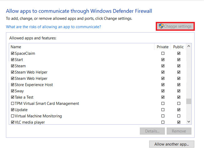 Klik eerst op de knop Instellingen wijzigen.