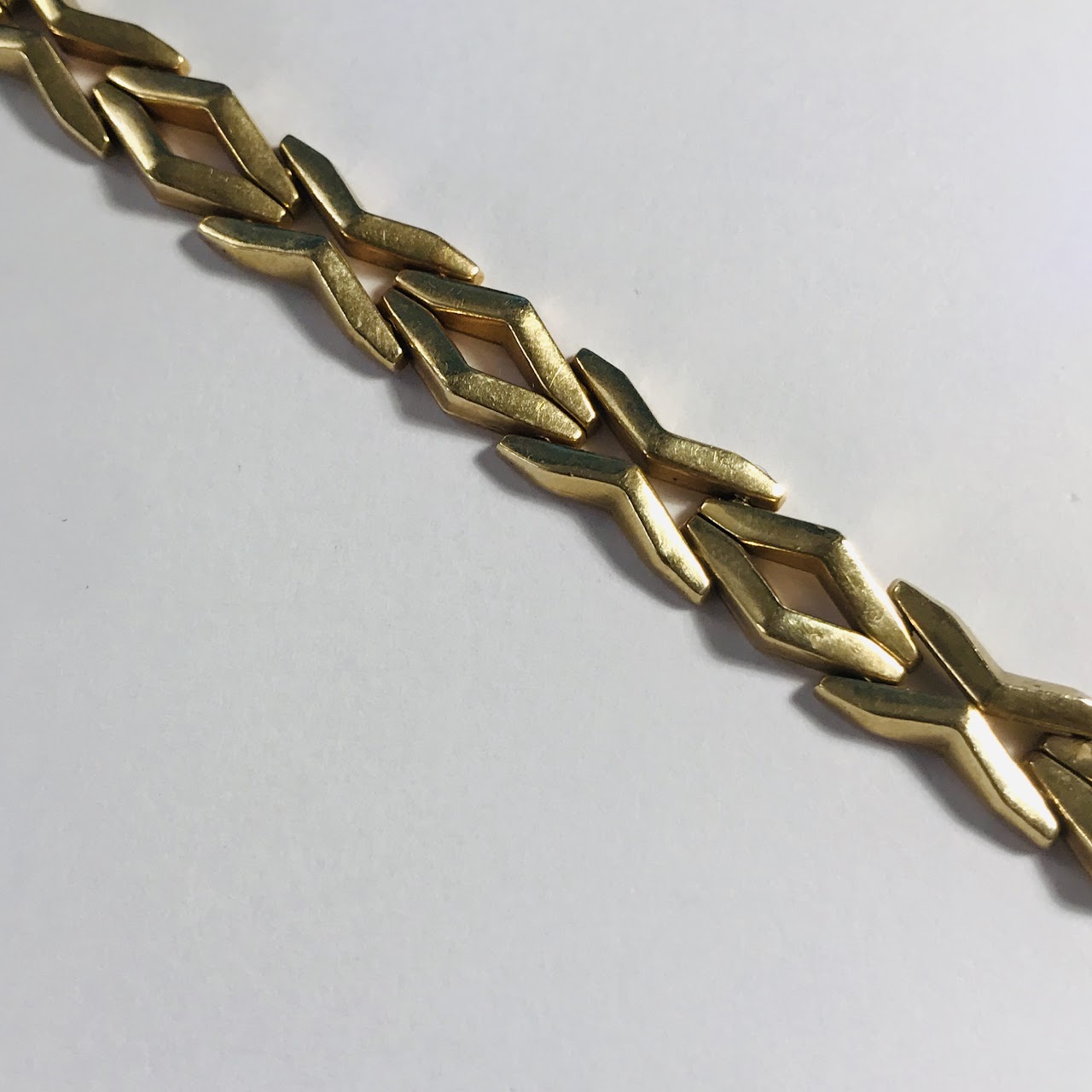 14K Gold Geometric Link Bracelet