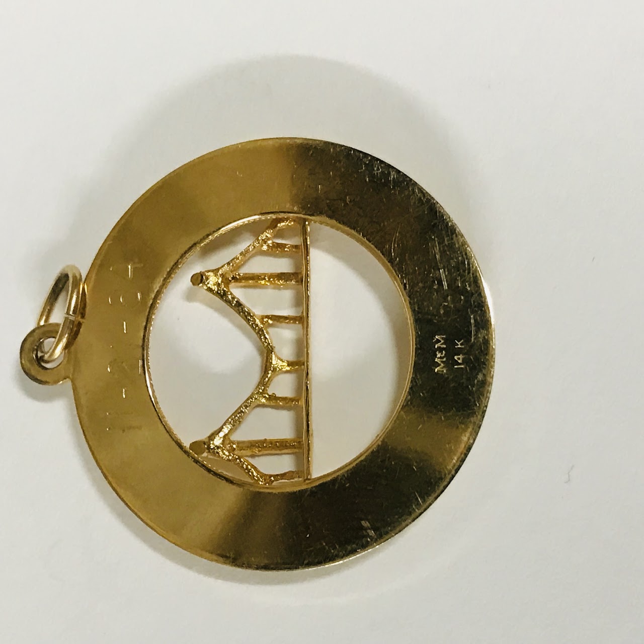 14K Gold Verrazano Bridge Pendant