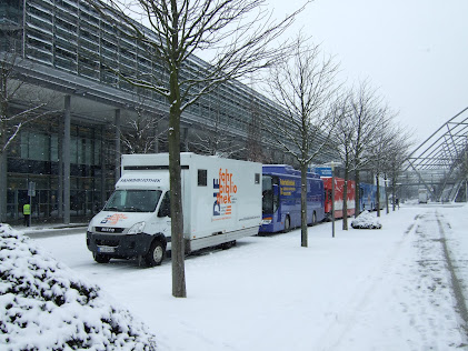 Fahrbibliotheken im Schneegestöber