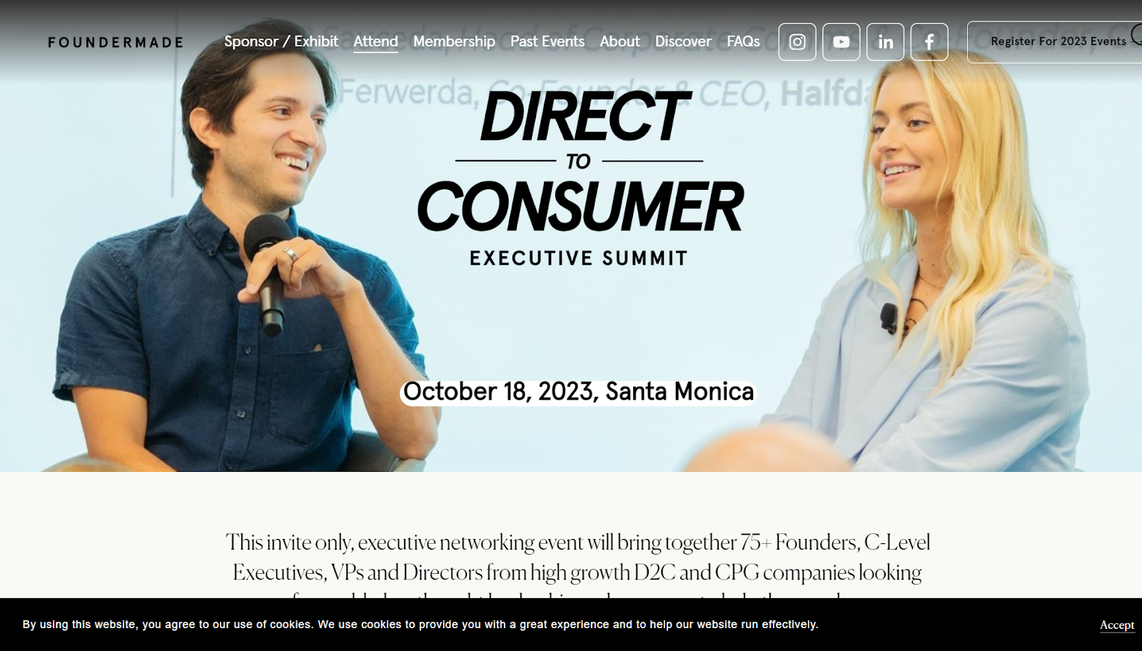 Direct to Consumer Executive Summit website promotional banner