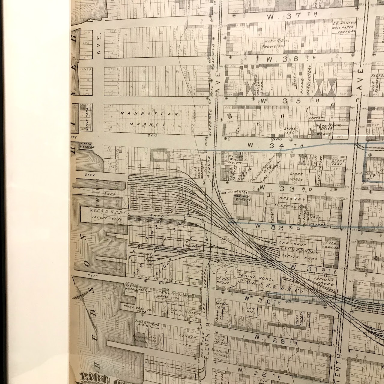 G.W. Bromley Antique New York City Part of Ward 20 Map