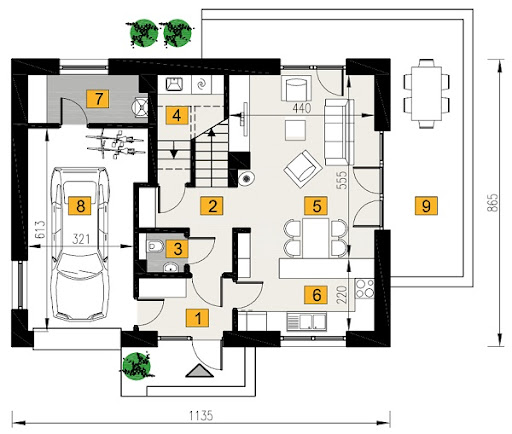 Nasz faworyt A1G1 - A108aG1+AR1 - Rzut parteru