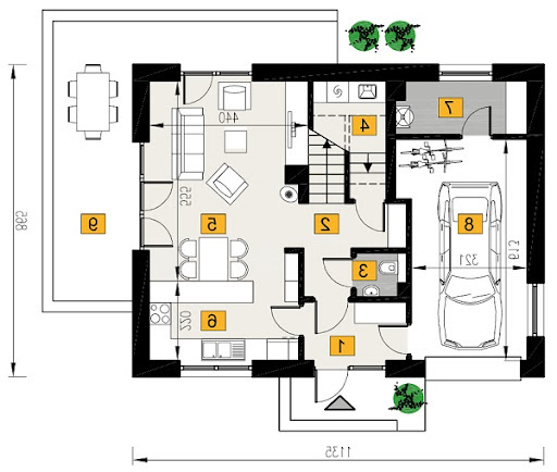 Nasz faworyt A1G1 - A108aG1+AR1 - Rzut parteru