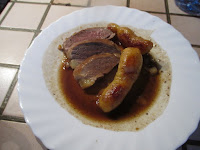 Filet de canard à l'échalote.