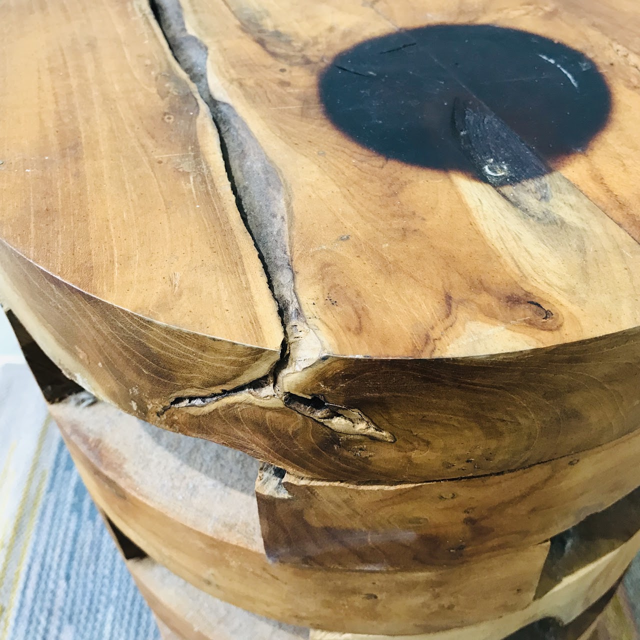 Teak Slab Accent Table