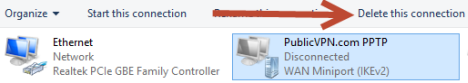 Windows 8, Windows 8.1, VPN, Netwerk, Verbinding, verwijderen, verwijderen, PPPOE