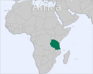 Tanzania location map