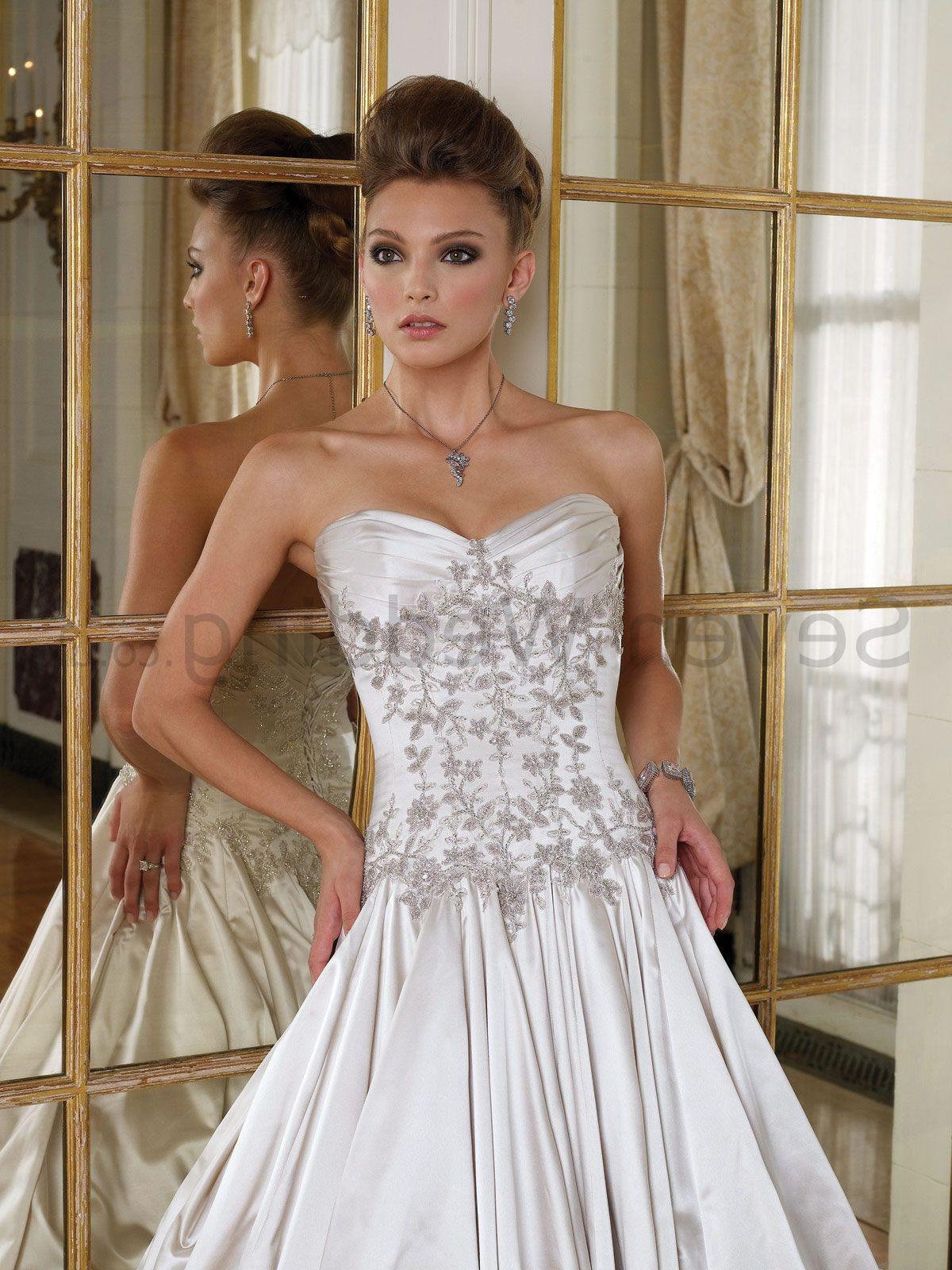 Satin Ball Gown uniquely Pleated Sweetheart Neckline Dipped Corset Back