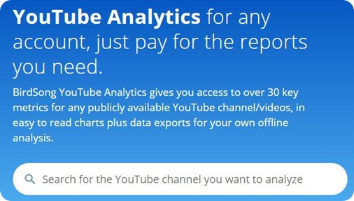 Birdsong Analytics YouTube Analysis