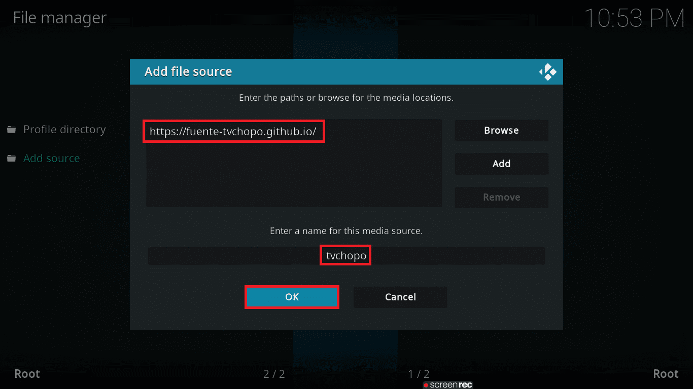 Repositorio Fuente TV Chopo.  Cómo ver películas en español en Kodi