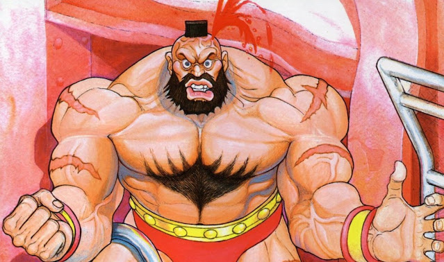 Pilão do Zangief subindo as telas no Street Fighter 2' de