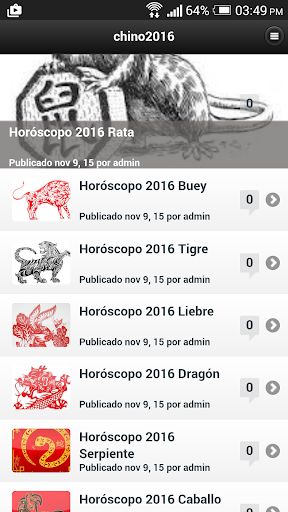 Horóscopo chino 2016