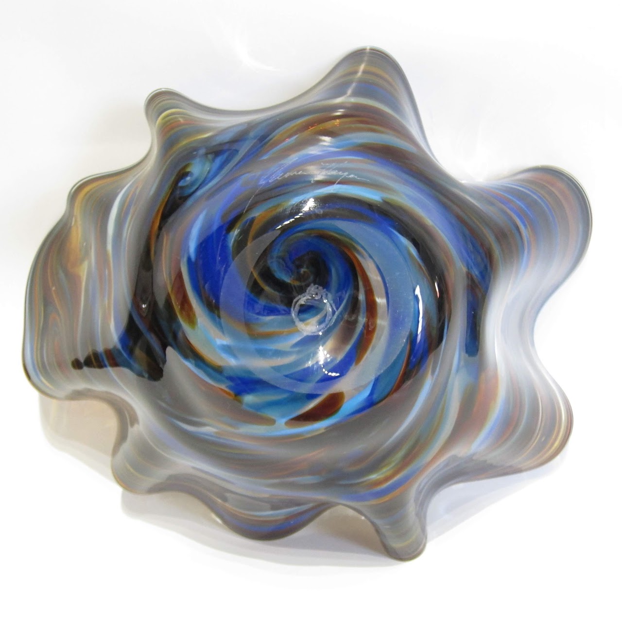 James Hayes Signed Art Glass Bowl