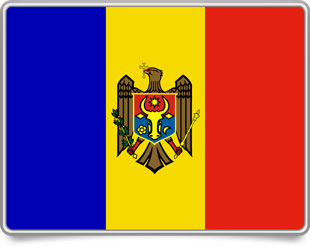 Moldovan framed flag icons with box shadow