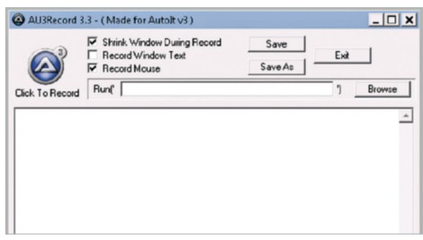 Figure 1: Autolt recorder window