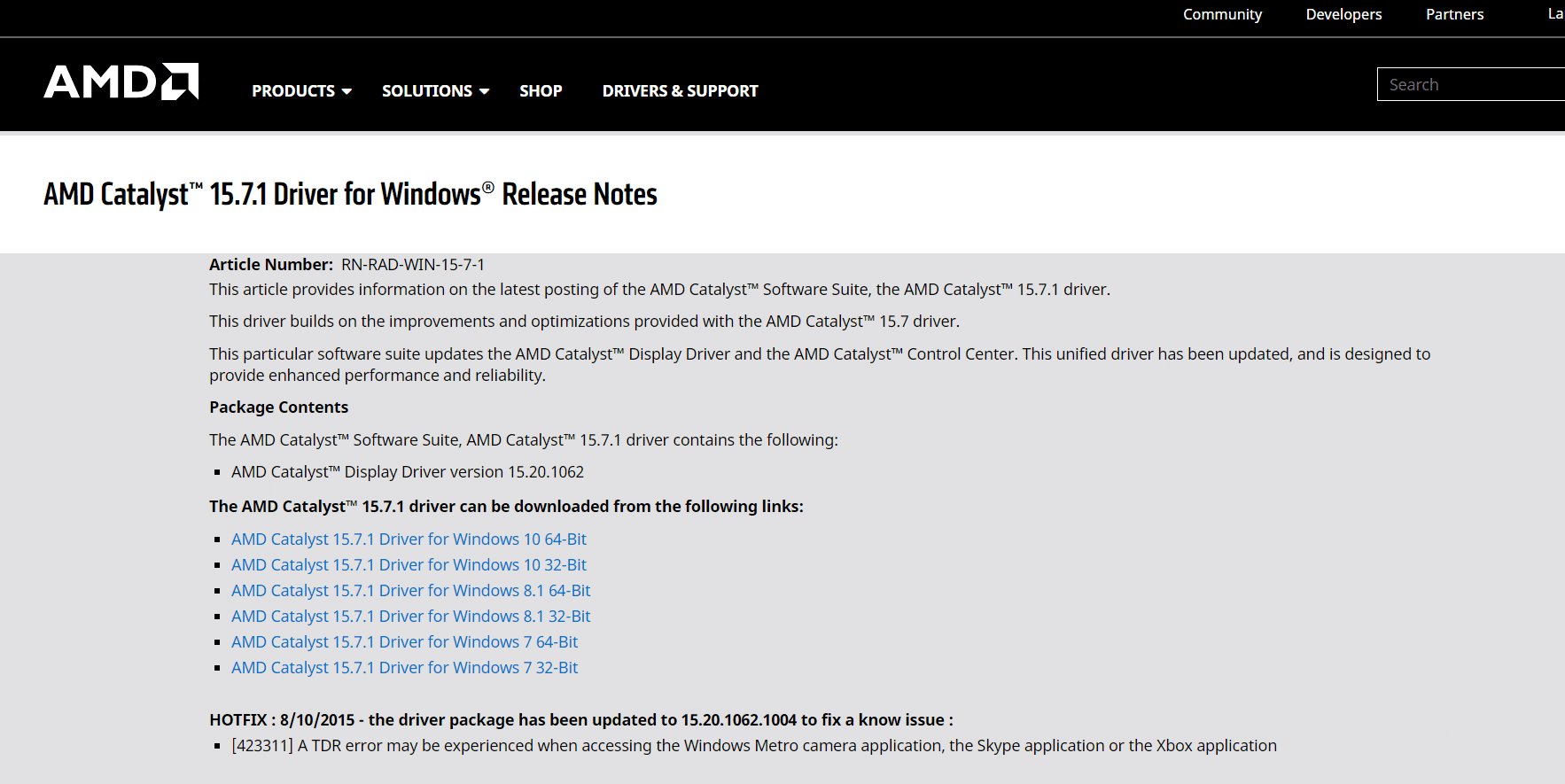 télécharger les pilotes AMD