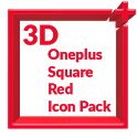 Icon 3D Square Red Icon Pack Oneplu