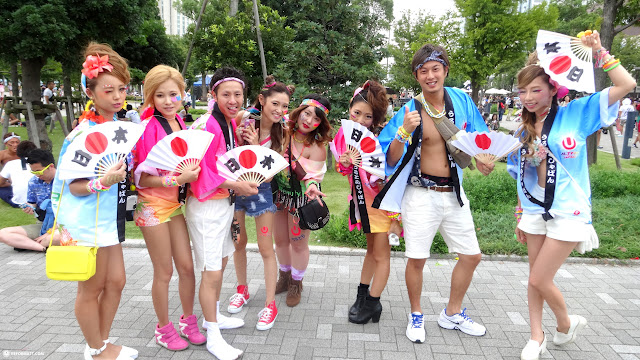 colorful Japanese youth at Ultra Japan 2015 in Tokyo, Japan 