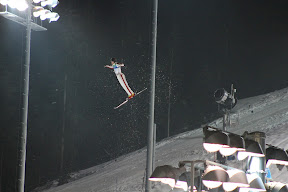 Canadian aerialist in the air