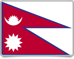 Nepali framed flag icons with box shadow