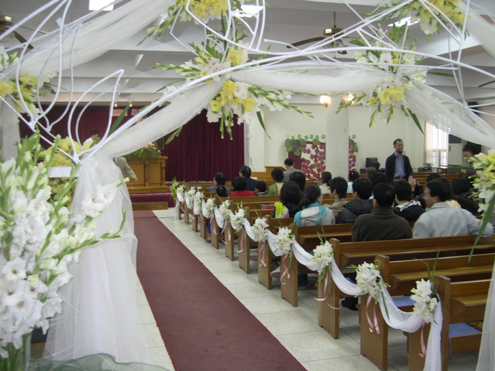 Church wedding decoration