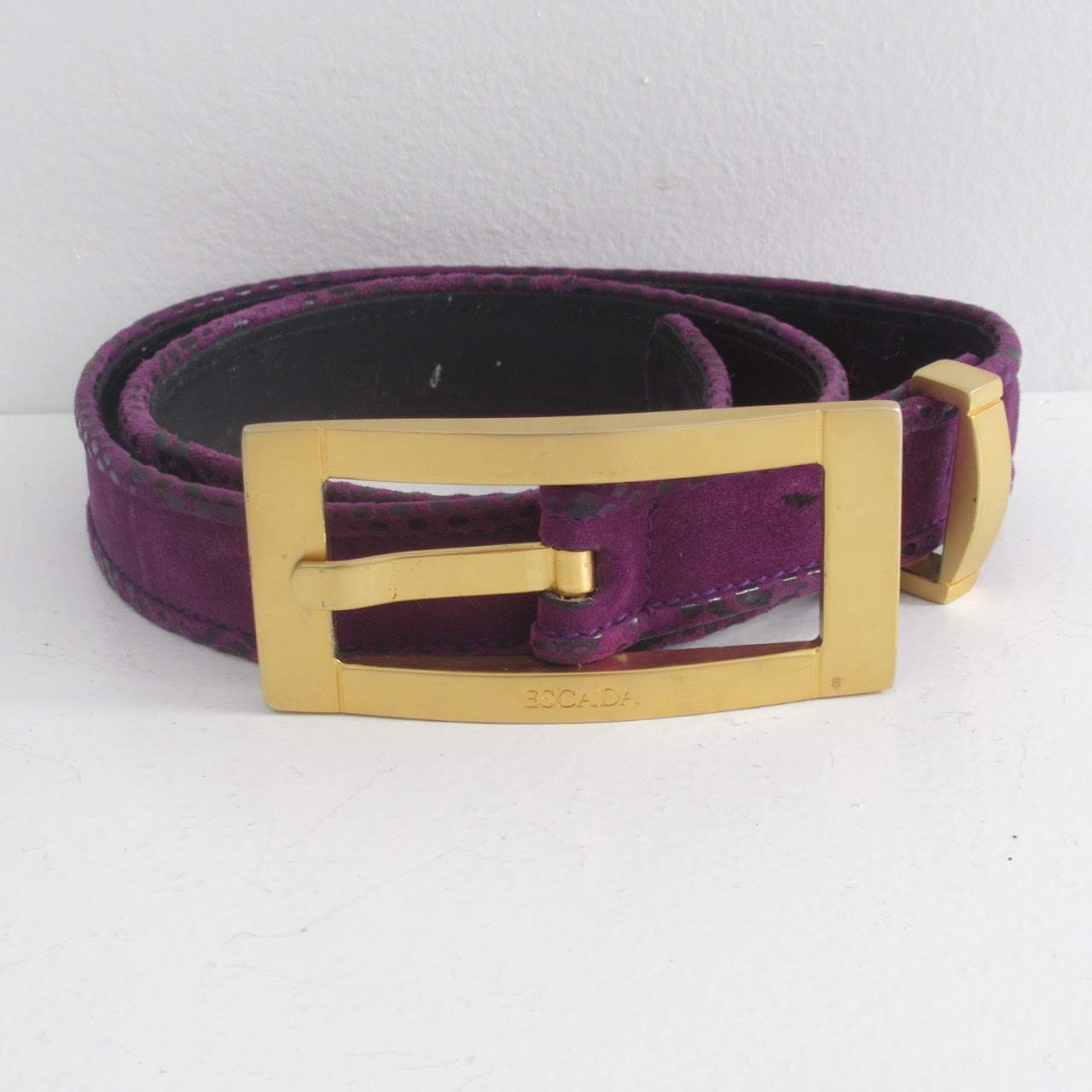 Escada Purple Suede Belt