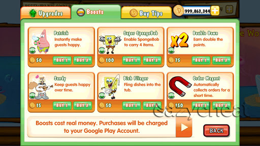 SPONGEBOB DINER DASH CHEAT