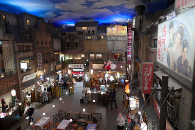 Inside the Shin-Yokohama Raumen Museum, featuring a streetscape like it's 1958 and nine ramen shops from around Japan with different specialty ramen to eat