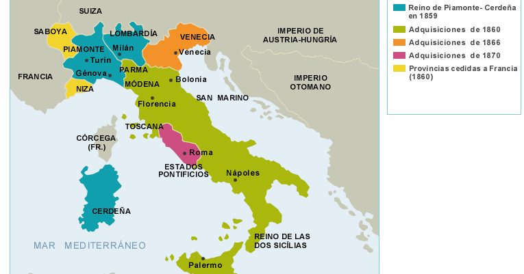 Raquel Cela Dablanca: Mapa de la unificación italiana