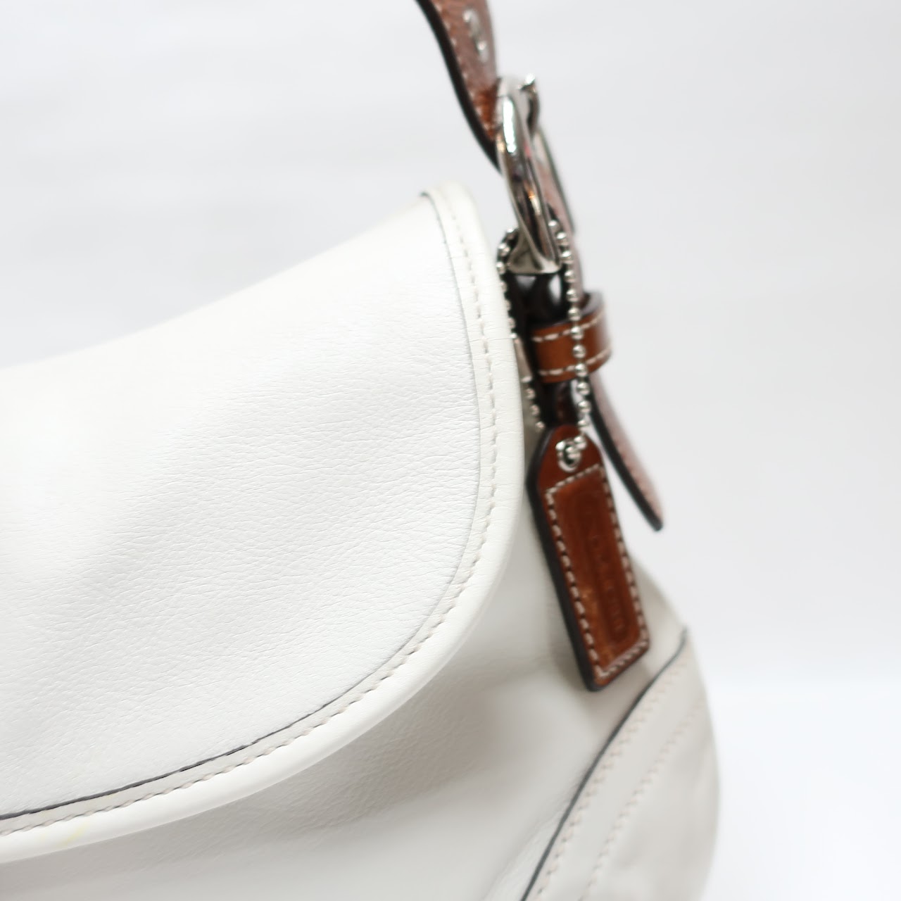 Coach White Leather Bag