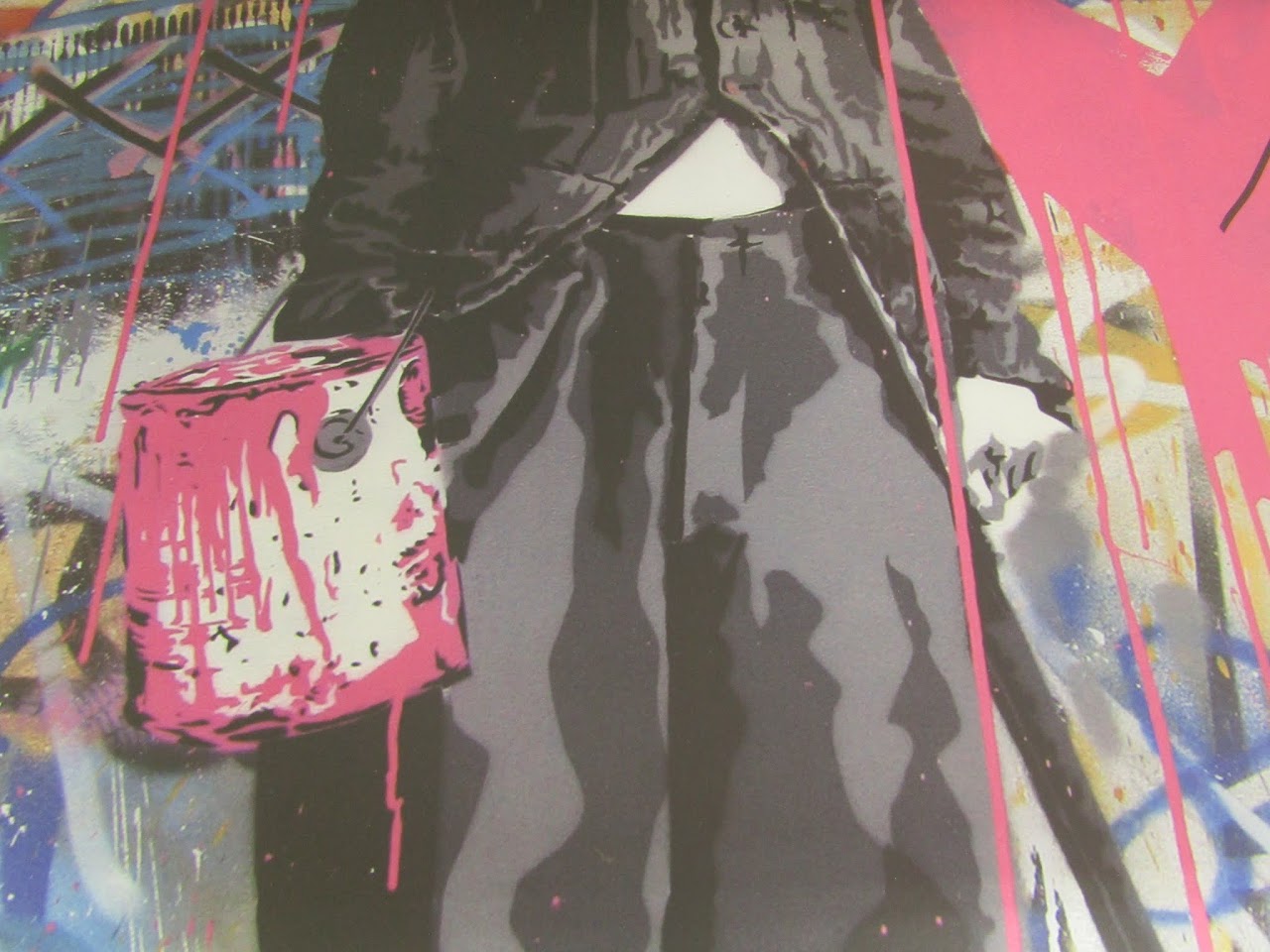 Signed Mr. Brainwash's Charlie Chaplin Poster