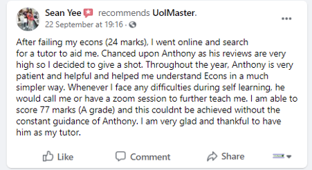 UOL Asset Pricing and Financial Markets (FN2190) Exam Focused Tuition, ☎:  +65 9651-5438: UOL APFM Tuition, UOL UOL Asset Pricing and Financial  Markets Tuition by Experienced UOL First Class Honours Graduate Tutor