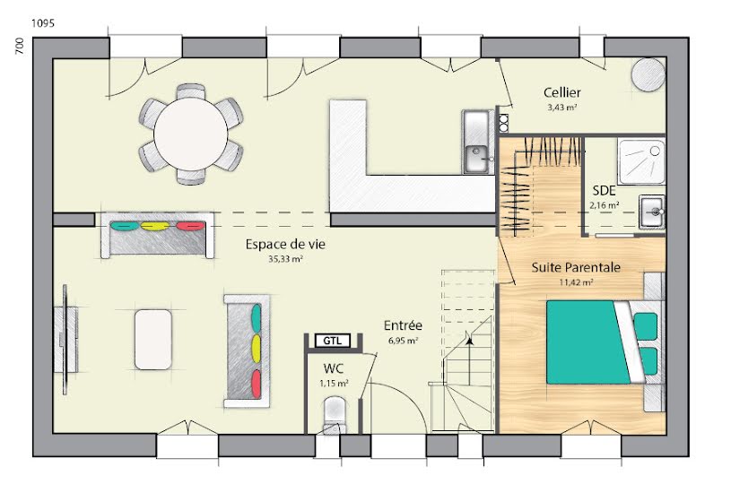  Vente Terrain + Maison - Terrain : 488m² - Maison : 80m² à Dormelles (77130) 