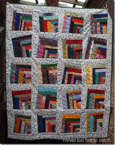 finished quilt from front