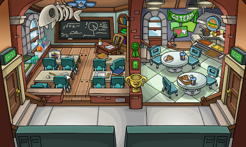 Club Penguin Rooms: The University