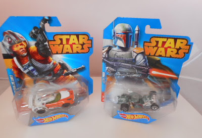 Miniatura de carro de metal Hot wheels  Star Wars, Luke Skywalker e Bobba Fett - novo, lacrado - R$ 25,00 cada