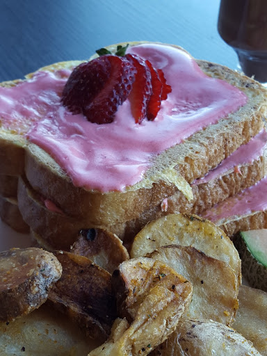 Stuffed strawberry French toast! From Where to Stay - and Eat - in Miramichi, New Brunswick: the Rodd Hotel and Resort, and their fantastic 1809 Restaurant