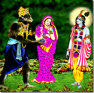 [Krishna receiving the Syamantaka jewel]