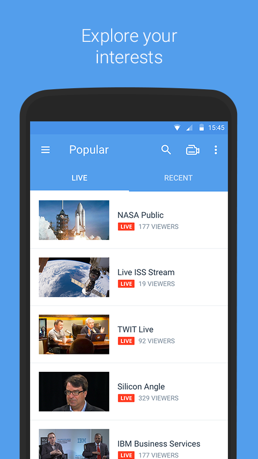   Ustream – Capture d'écran 