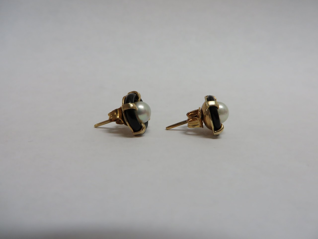 14K Gold and Pearl Earrings