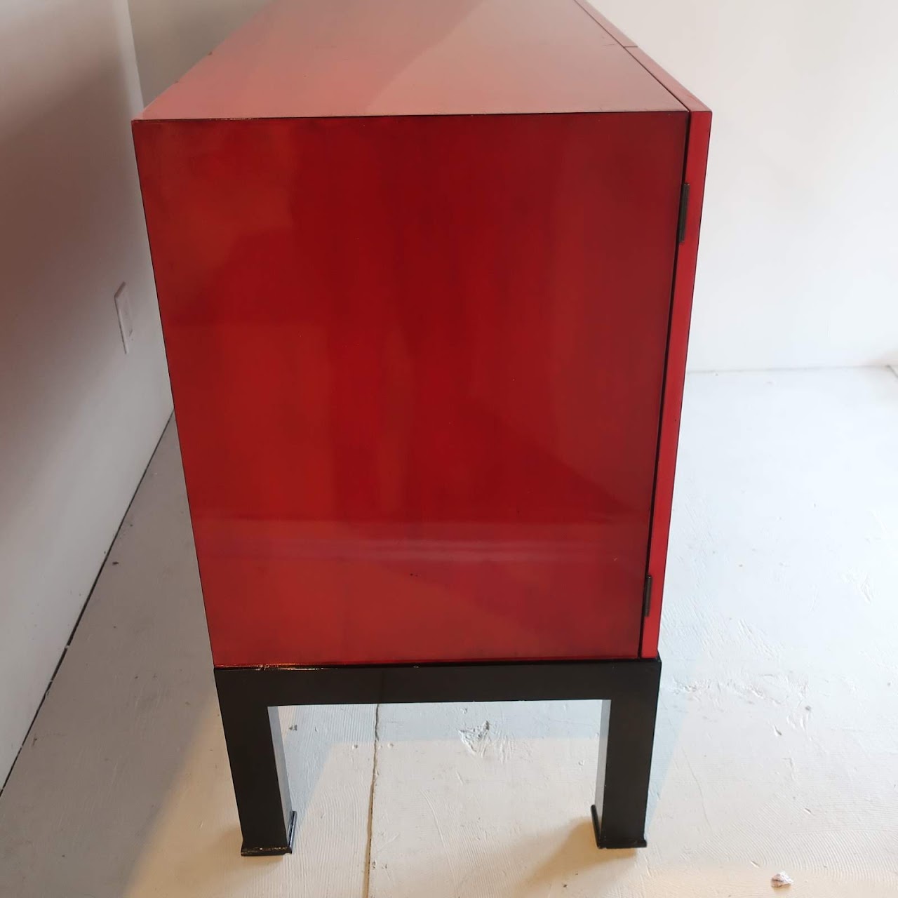 Red and Black Buffet Cabinet