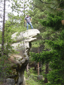 Photo Nick Peyton on a large rock outside of Roslyn, WA on June 16, 2006. Photo courtesy of Nick Peyton. Photo Nick Peyton on a large rock outside of Roslyn, WA on June 16, 2006. Photo courtesy of Nick Peyton.