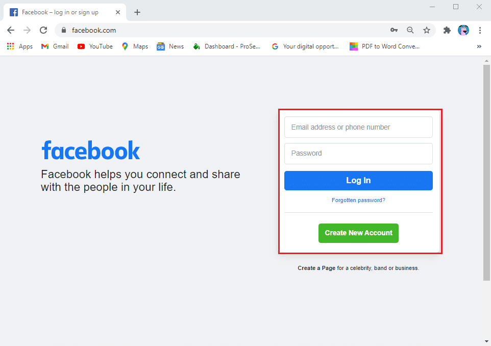 войдите в свою учетную запись Facebook, используя свое имя пользователя и пароль.  |  Как восстановить удаленные фотографии из Facebook Messenger