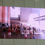 cool projection screen in the main lobby in Odaiba, Japan 