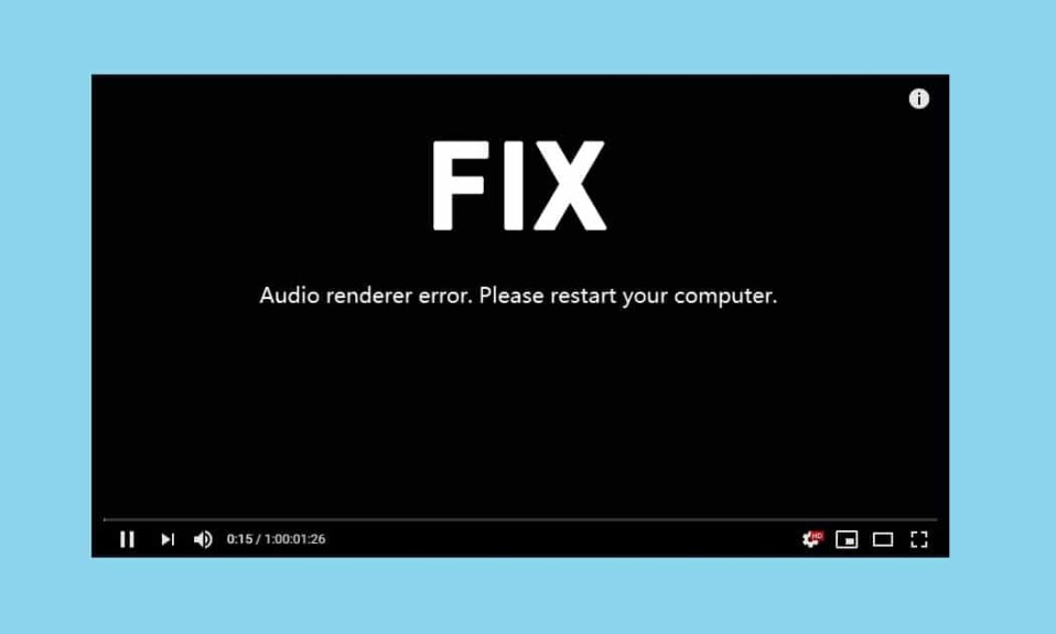 Solucione el error del procesador de audio, reinicie su computadora